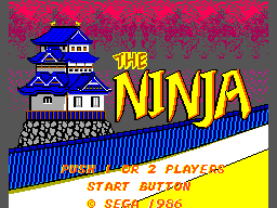 Ninja, The (USA, Europe) Title Screen